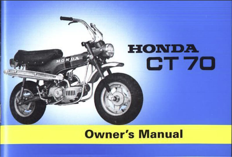 Manuel de l'utilisateur Honda CT70
